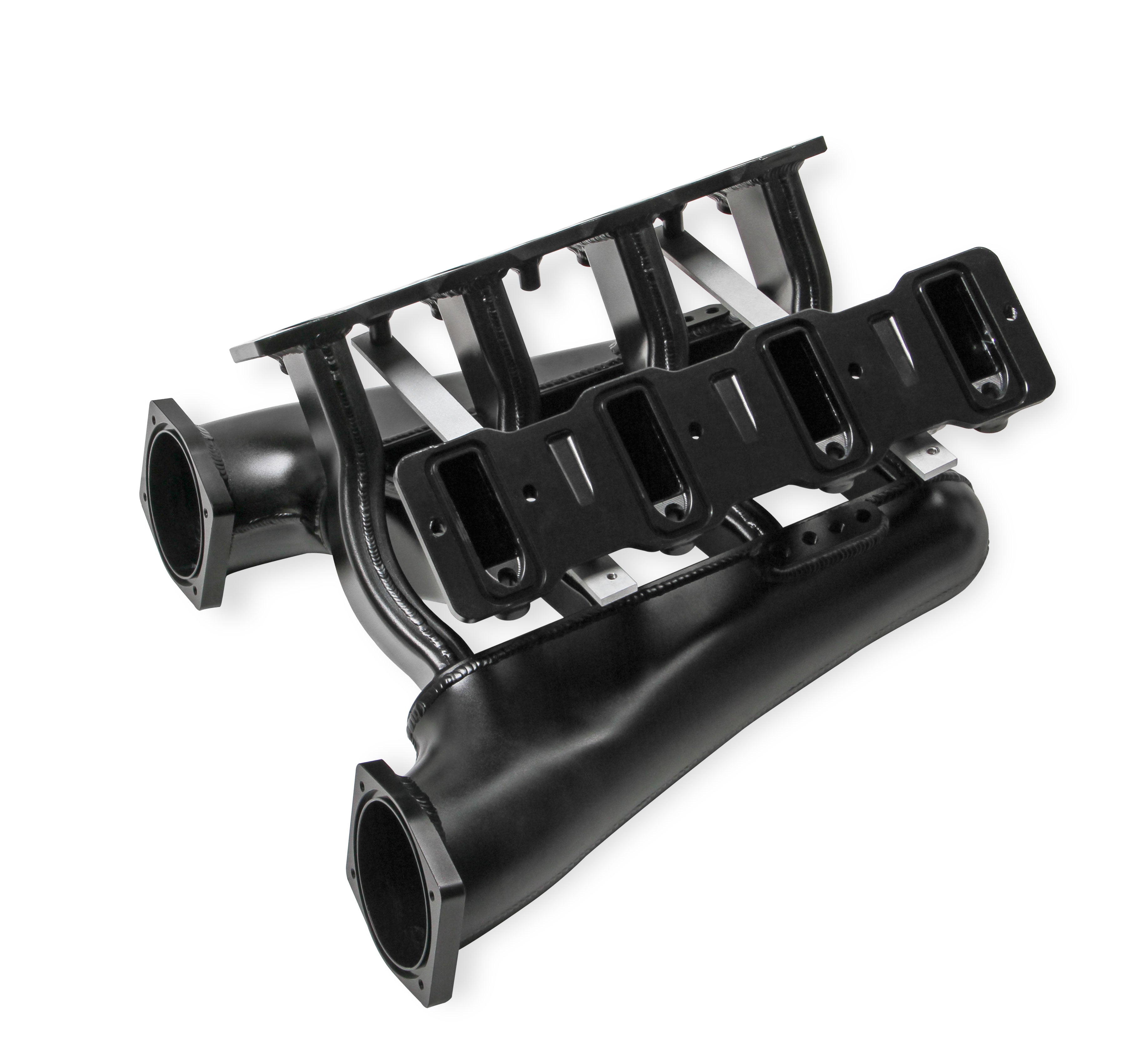 Sniper EFI Fabricated Intake Manifold Dual Plenum 102mm LS1/2/6, Rail Kit - Blk