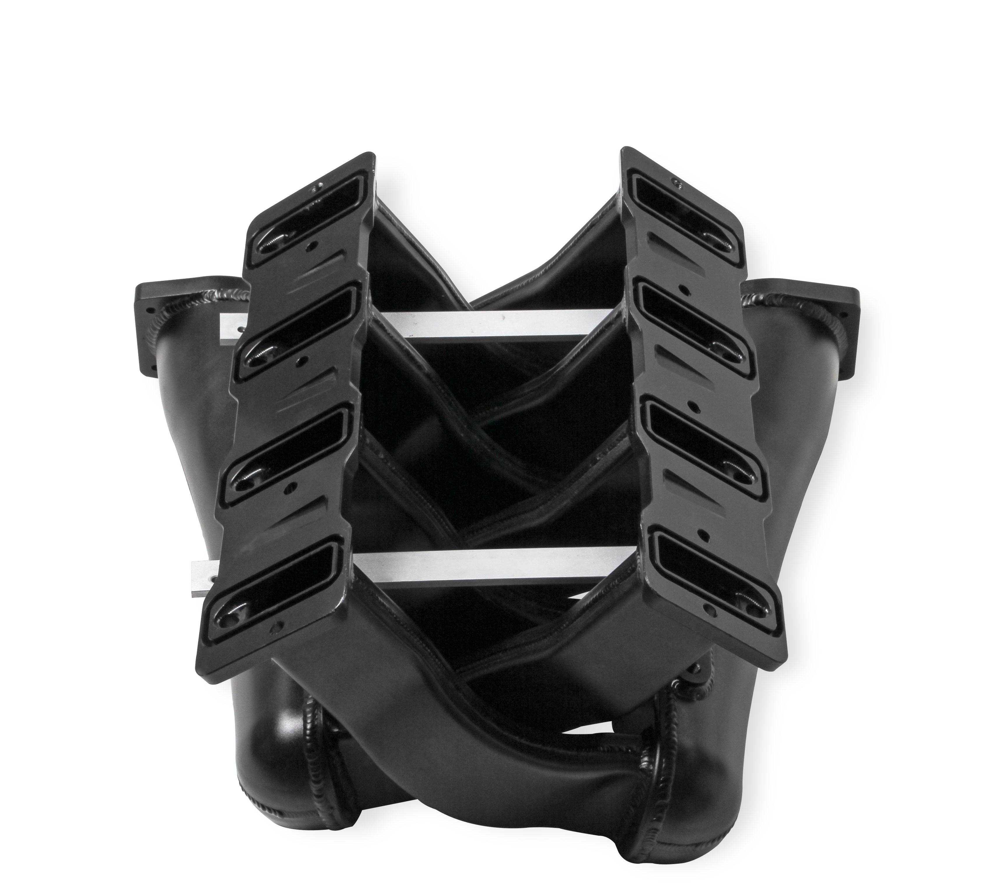 Sniper EFI Fabricated Intake Manifold Dual Plenum 102mm LS1/2/6, Rail Kit - Blk