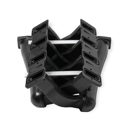 Sniper EFI Fabricated Intake Manifold Dual Plenum 102mm LS1/2/6, Rail Kit - Blk