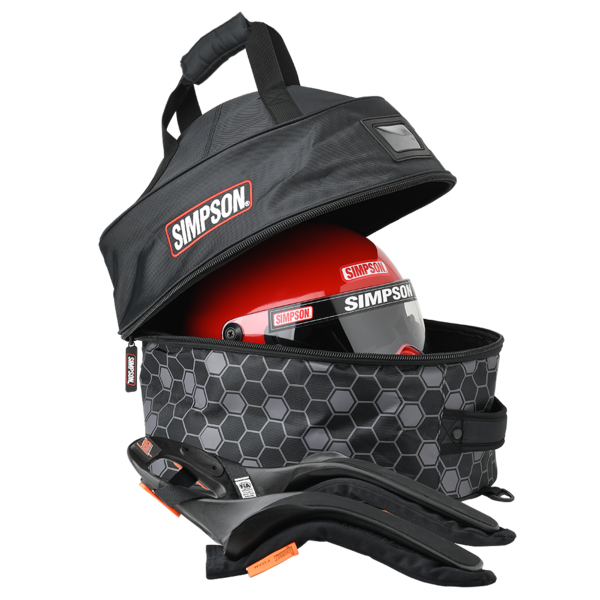 Simpson Racing Helmet And Fhr Bag