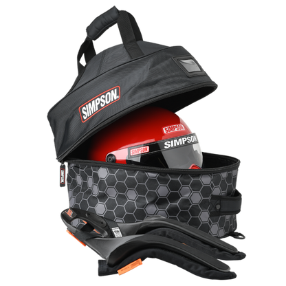 Simpson Racing Helmet And Fhr Bag