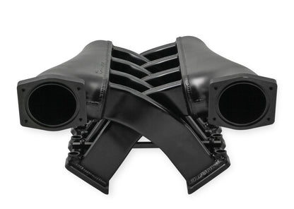 Sniper EFI Fabricated Intake Manifold Dual Plenum 92mm LS1/2/6, Rail Kit - Blk