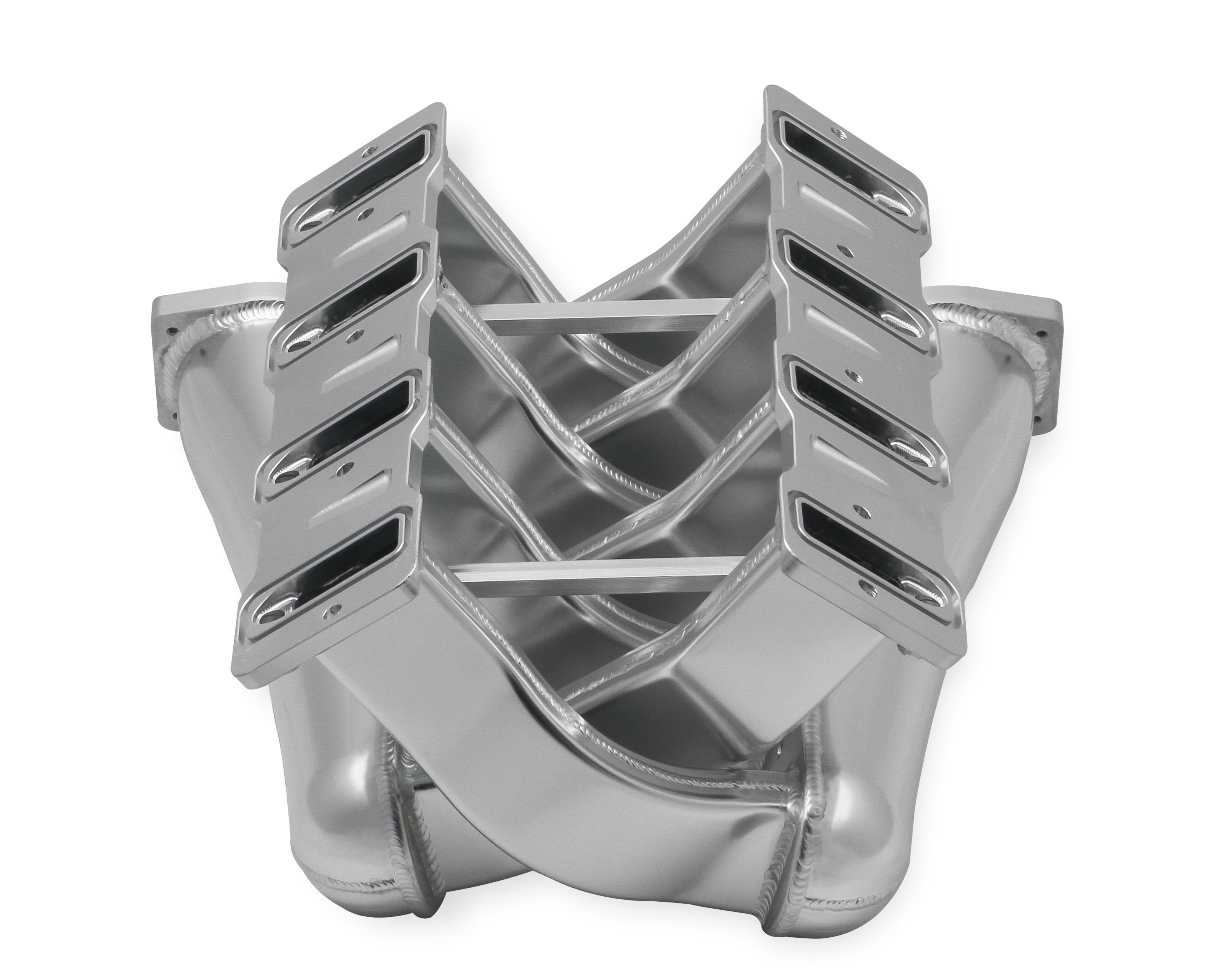Sniper EFI Fabricated Intake Manifold Dual Plenum 92mm LS1/2/6, Rail Kit - Slvr