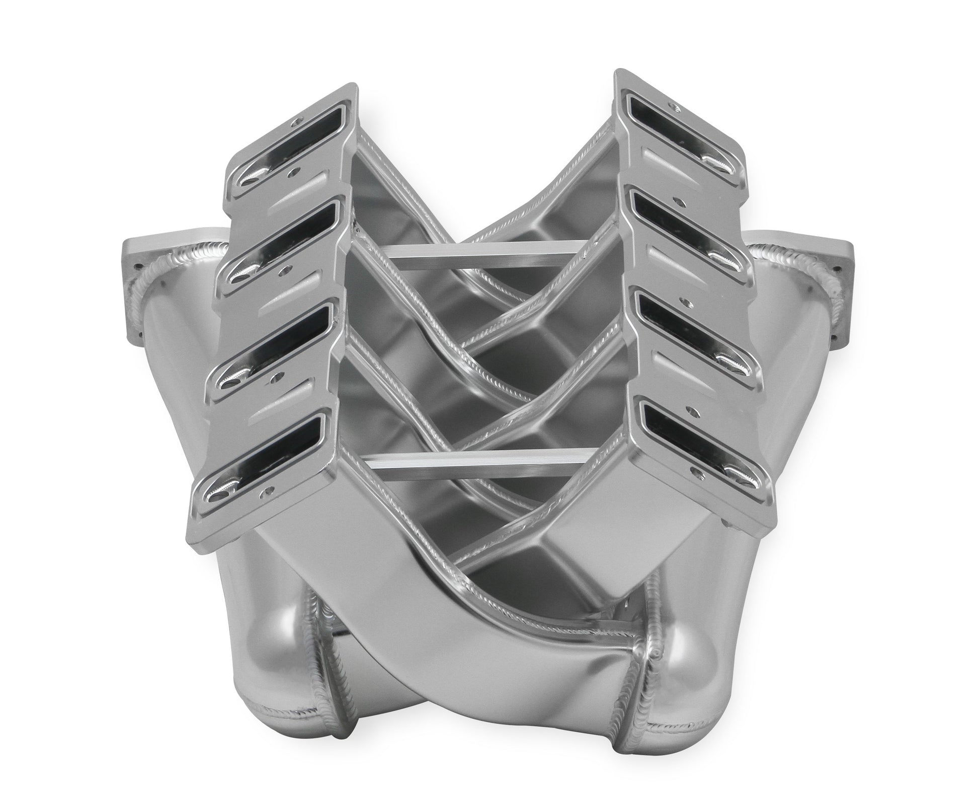 Sniper EFI Fabricated Intake Manifold Dual Plenum 92mm LS1/2/6, Rail Kit - Slvr
