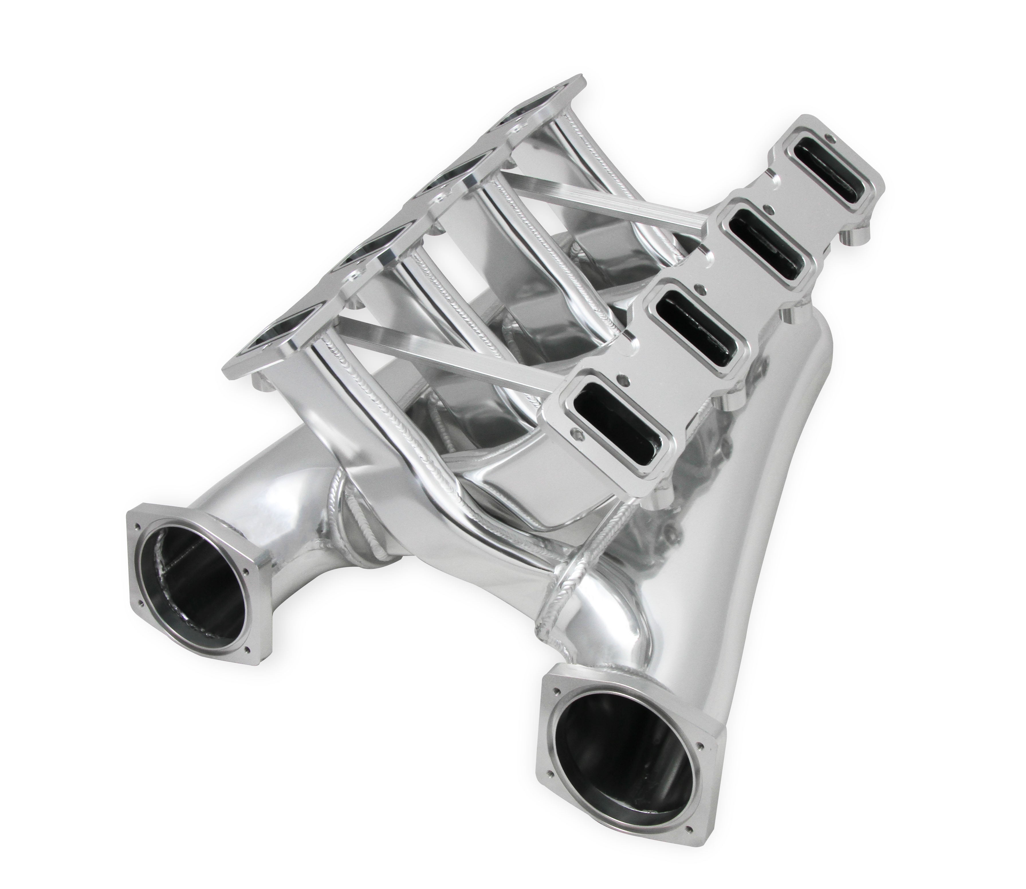 Sniper EFI Fabricated Intake Manifold Dual Plenum 102mm LS3/L92, Rail Kit - Slvr