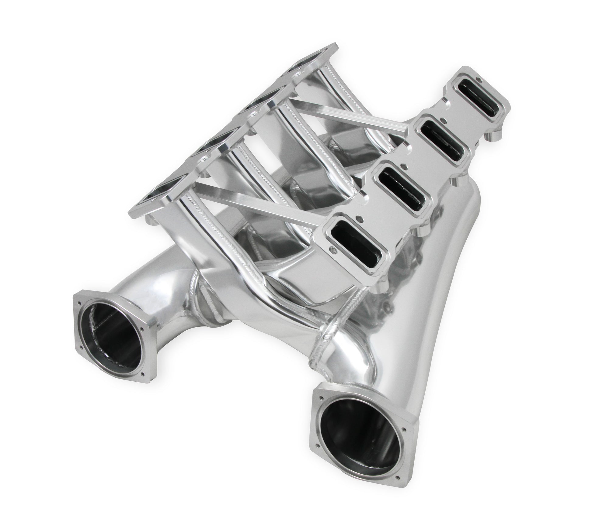 Sniper EFI Fabricated Intake Manifold Dual Plenum 102mm LS3/L92, Rail Kit - Slvr