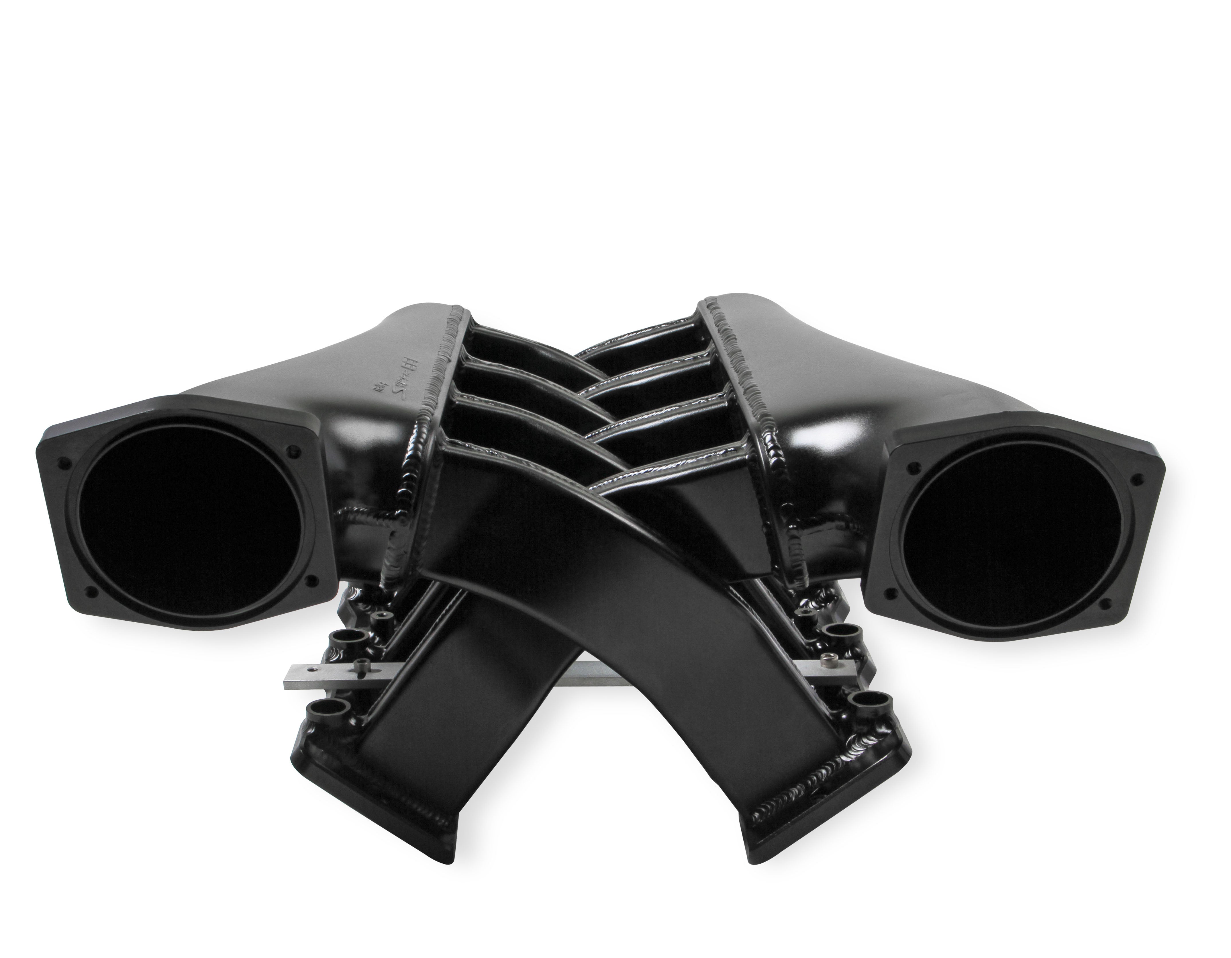Sniper EFI Fabricated Intake Manifold Dual Plenum 102mm LS1/2/6, Rail Kit - Blk
