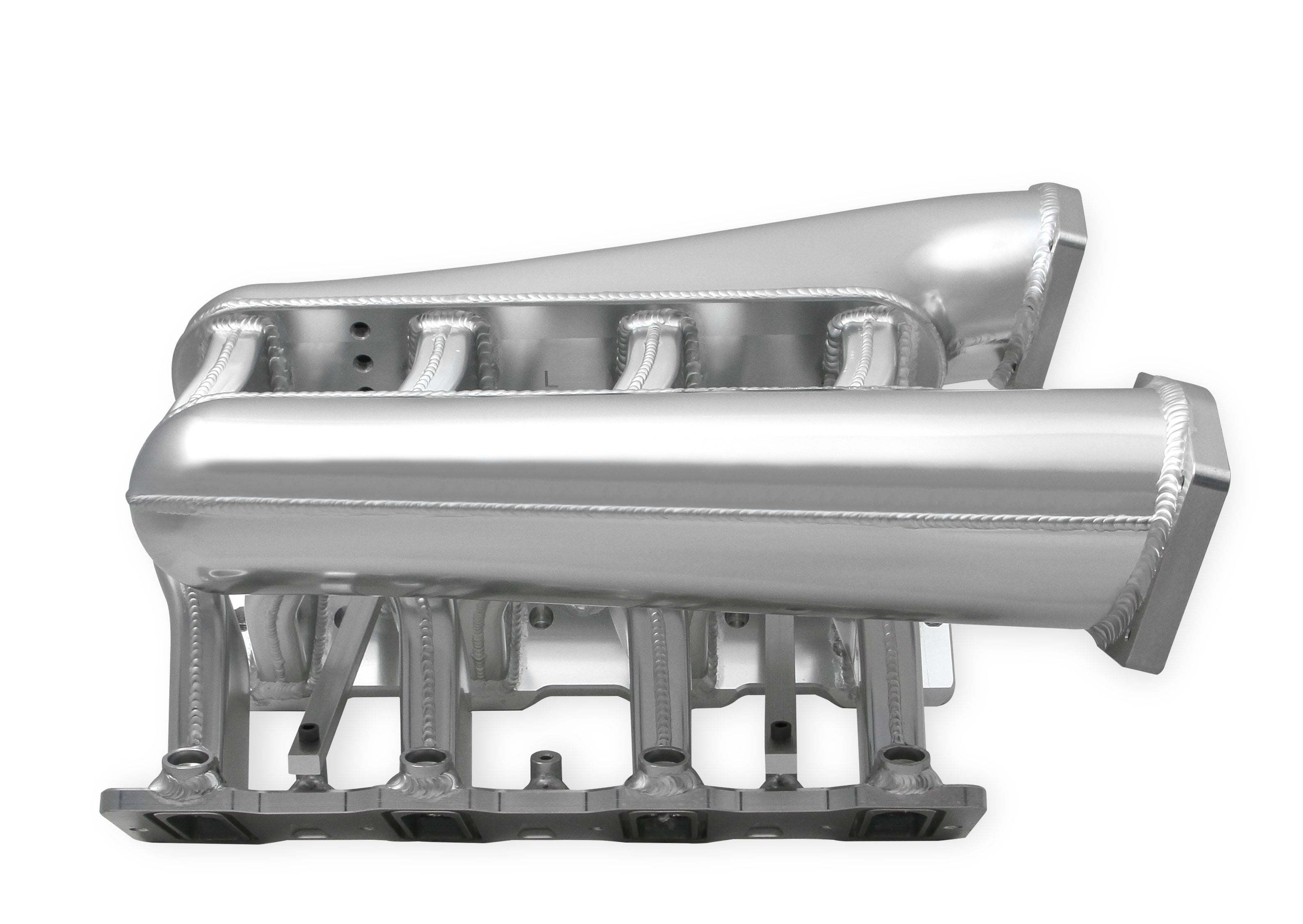 Sniper EFI Fabricated Intake Manifold Dual Plenum 92mm LS1/2/6, Rail Kit - Slvr