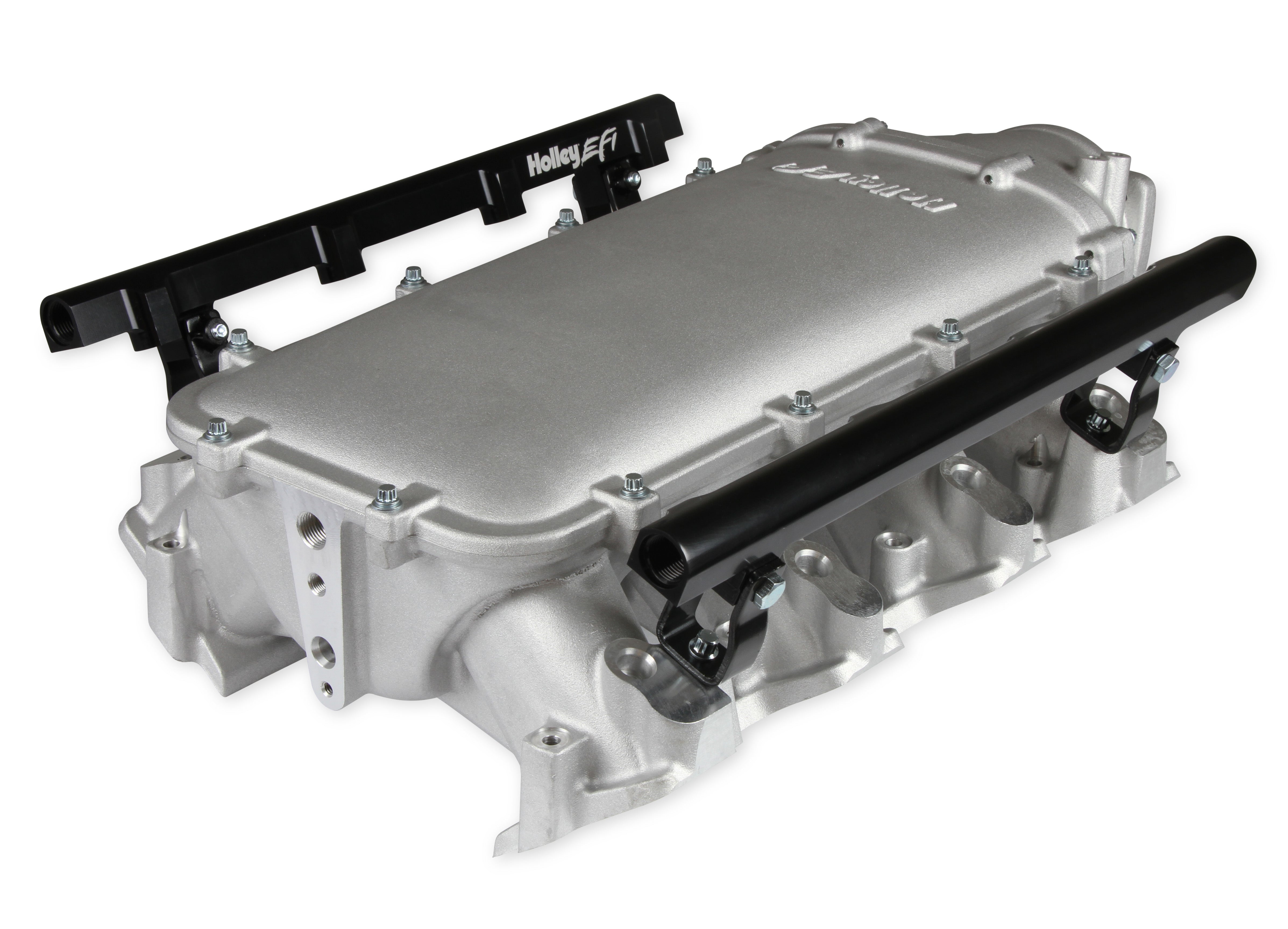 Holley Ultra Lo-Ram Manifold Kit Single Injector- Satin - GM LS3/L92