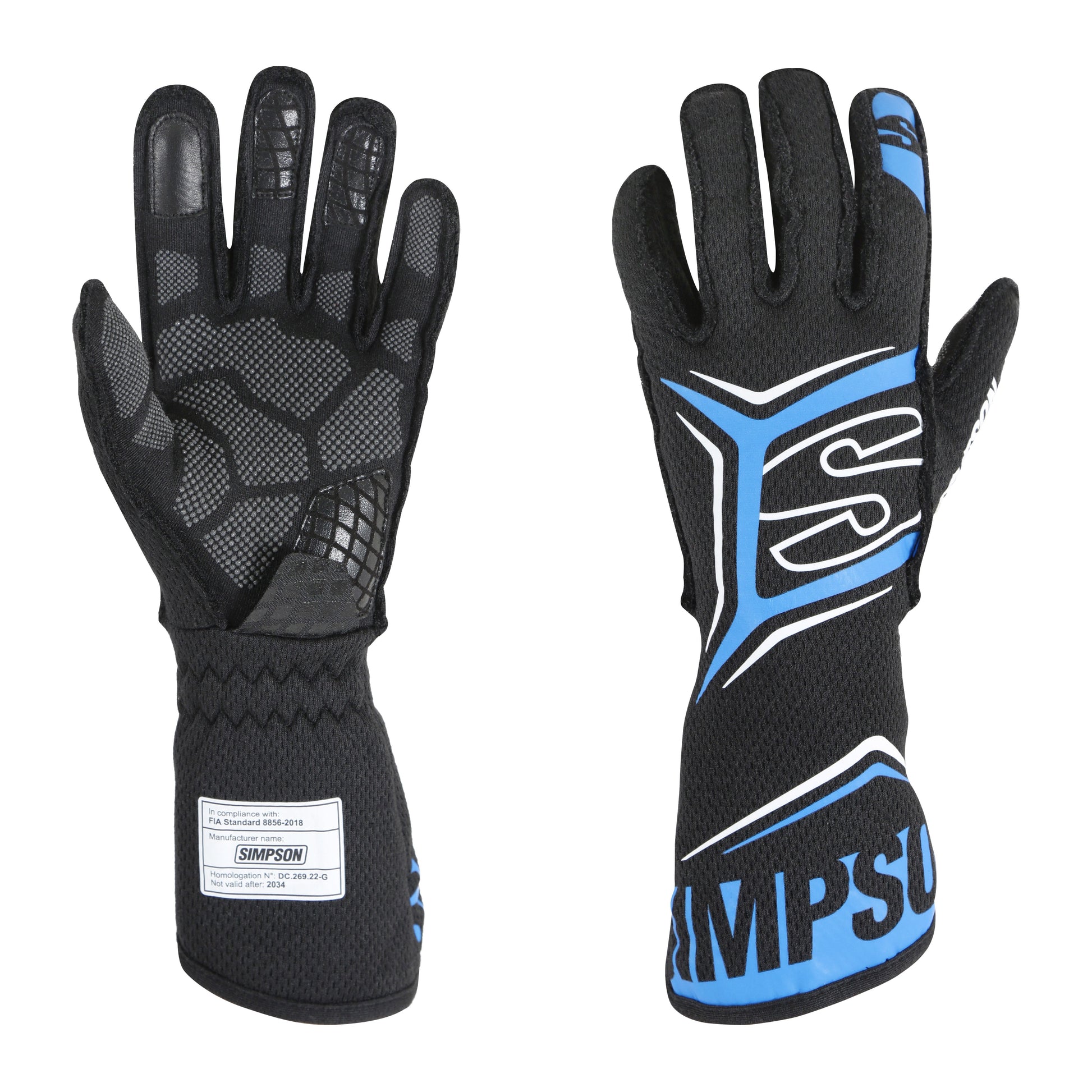 Magnata Driving Gloves - medium - black / blue