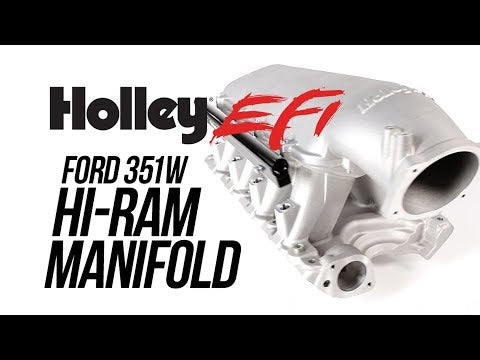 Holley Black 351W Ford Hi-Ram Carbureted Manifold Base