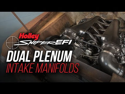 Sniper EFI Fabricated Intake Manifold Dual Plenum 102mm LS3/L92, Rail Kit - Slvr