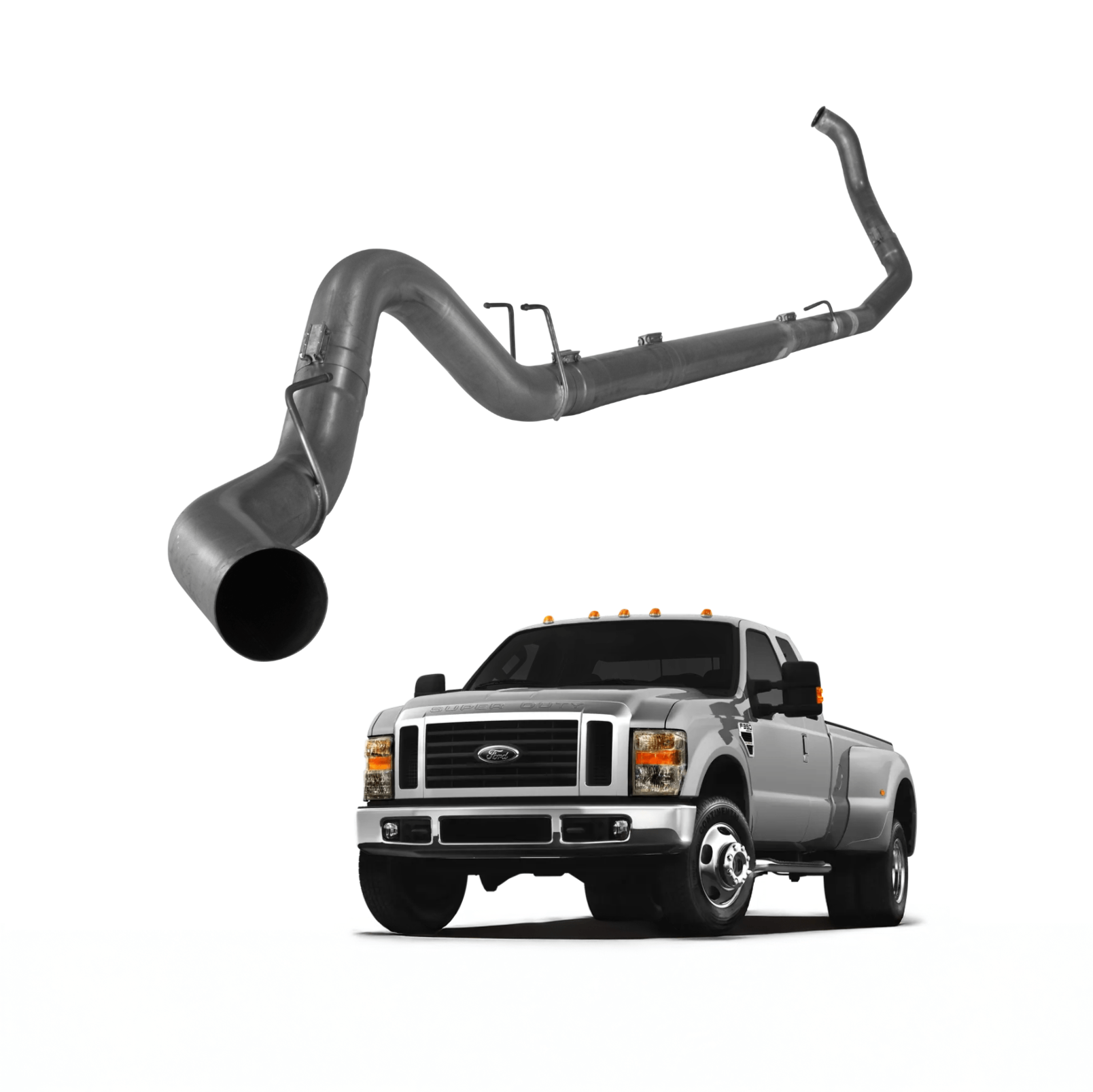 Ford Powerstroke 6.4L - 4" Downpipe Back Exhaust System (2008-2010)
