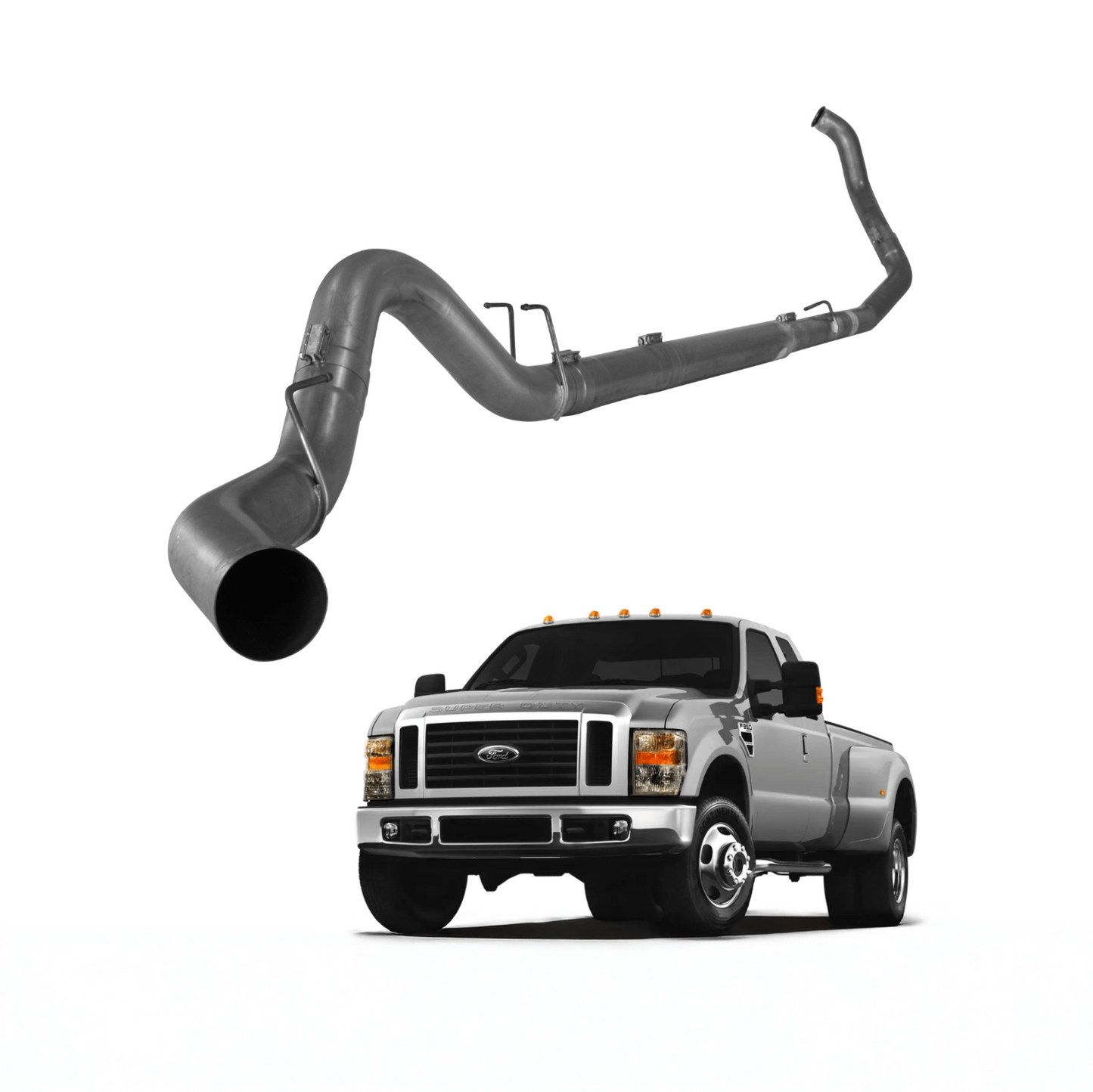 Ford Powerstroke 6.4L - 4" Downpipe Back Exhaust System (2008-2010)