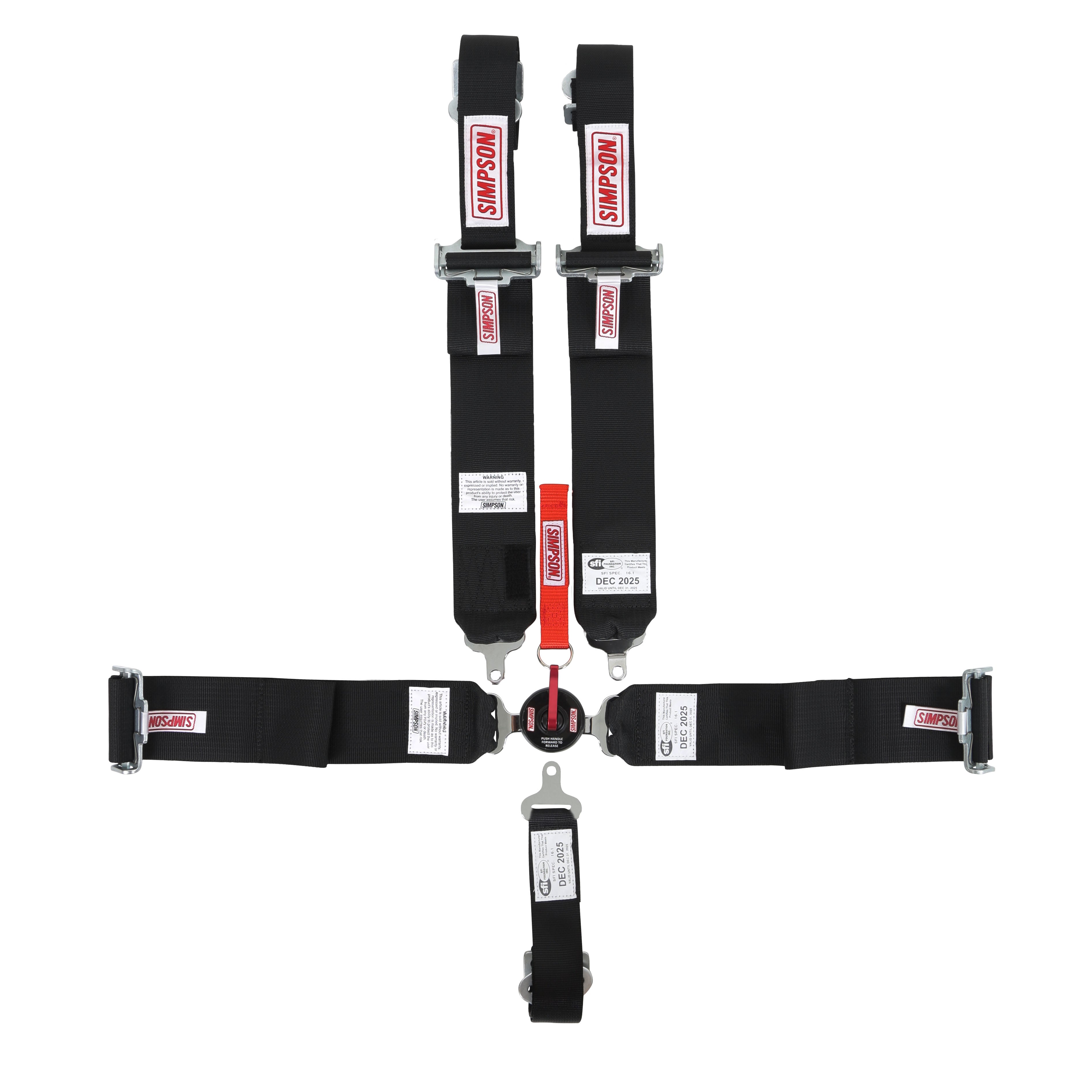 Simpson 29102Bkh Lcl 62" Lap Fm 5-Point Pu Harness - 62" - black
