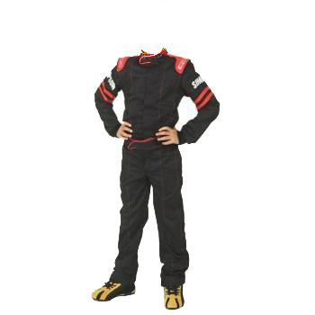 Simpson Racing Legend Ii Youth Racing Suit - xl - black / red