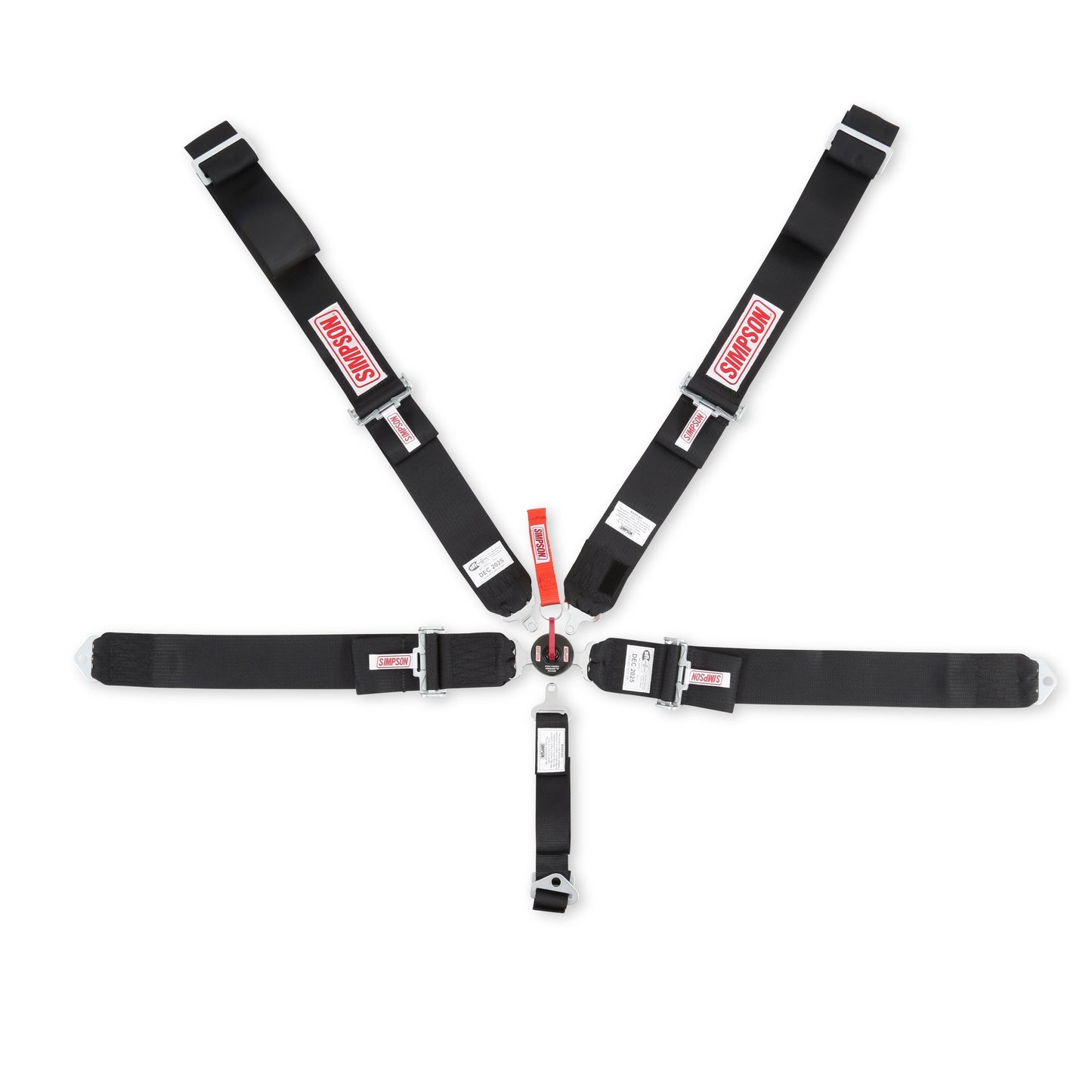 Simpson Racing Lever Camlock Bolt In 5-Point Harness - 55" - black