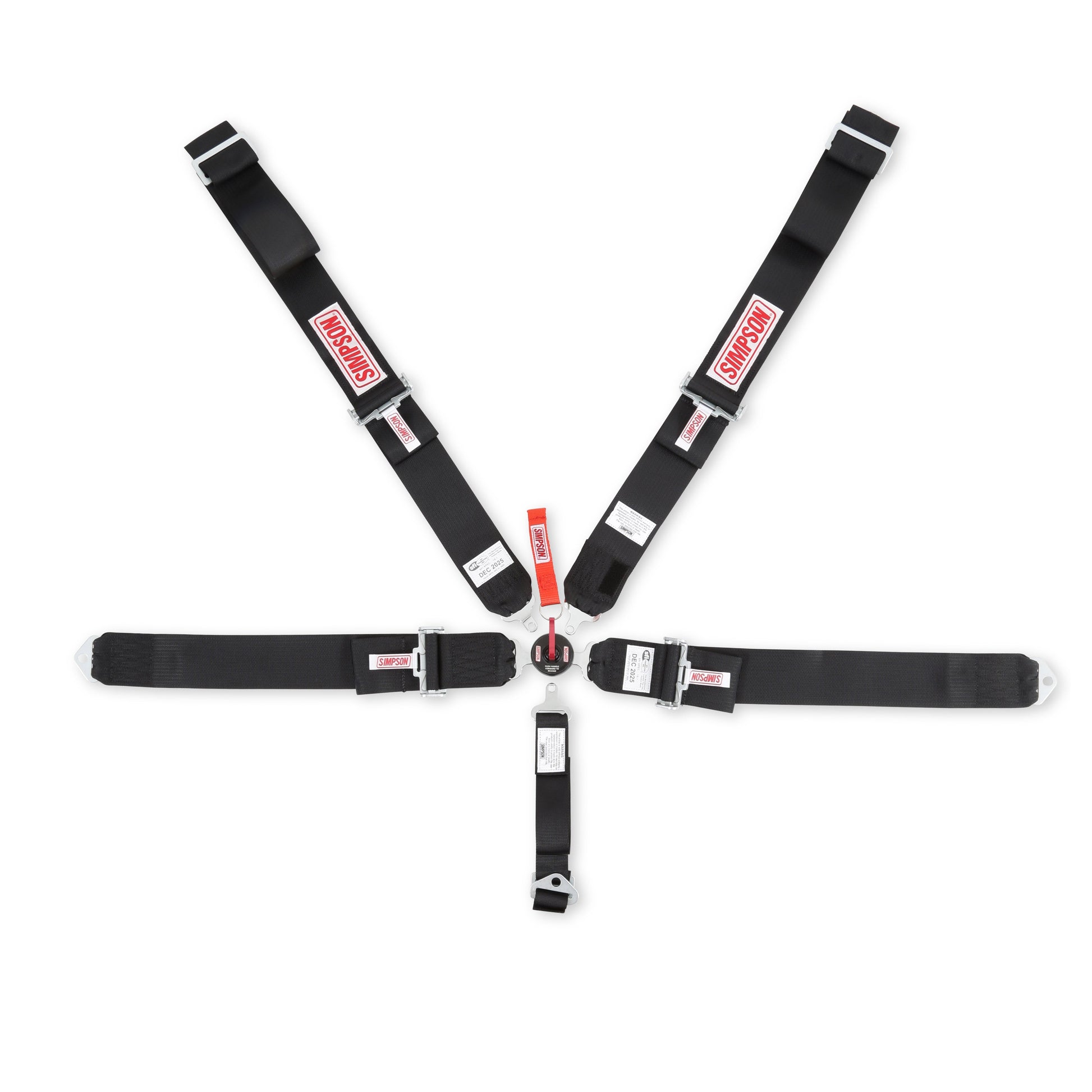 Simpson Racing Lever Camlock Bolt In 5-Point Harness - 55" - black