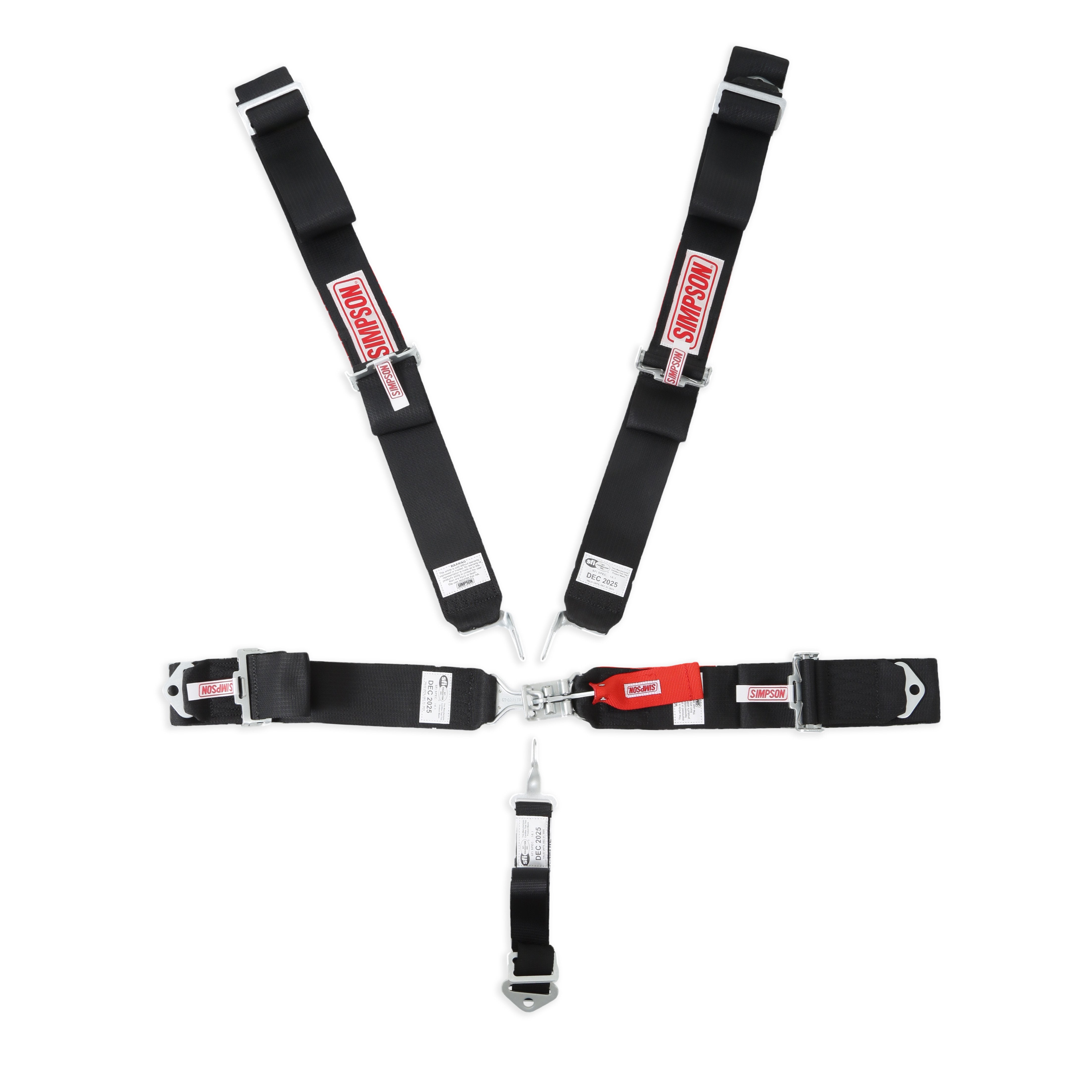 Simpson Racing Std. Latch & Link 5Pt. Harness - 62" - black