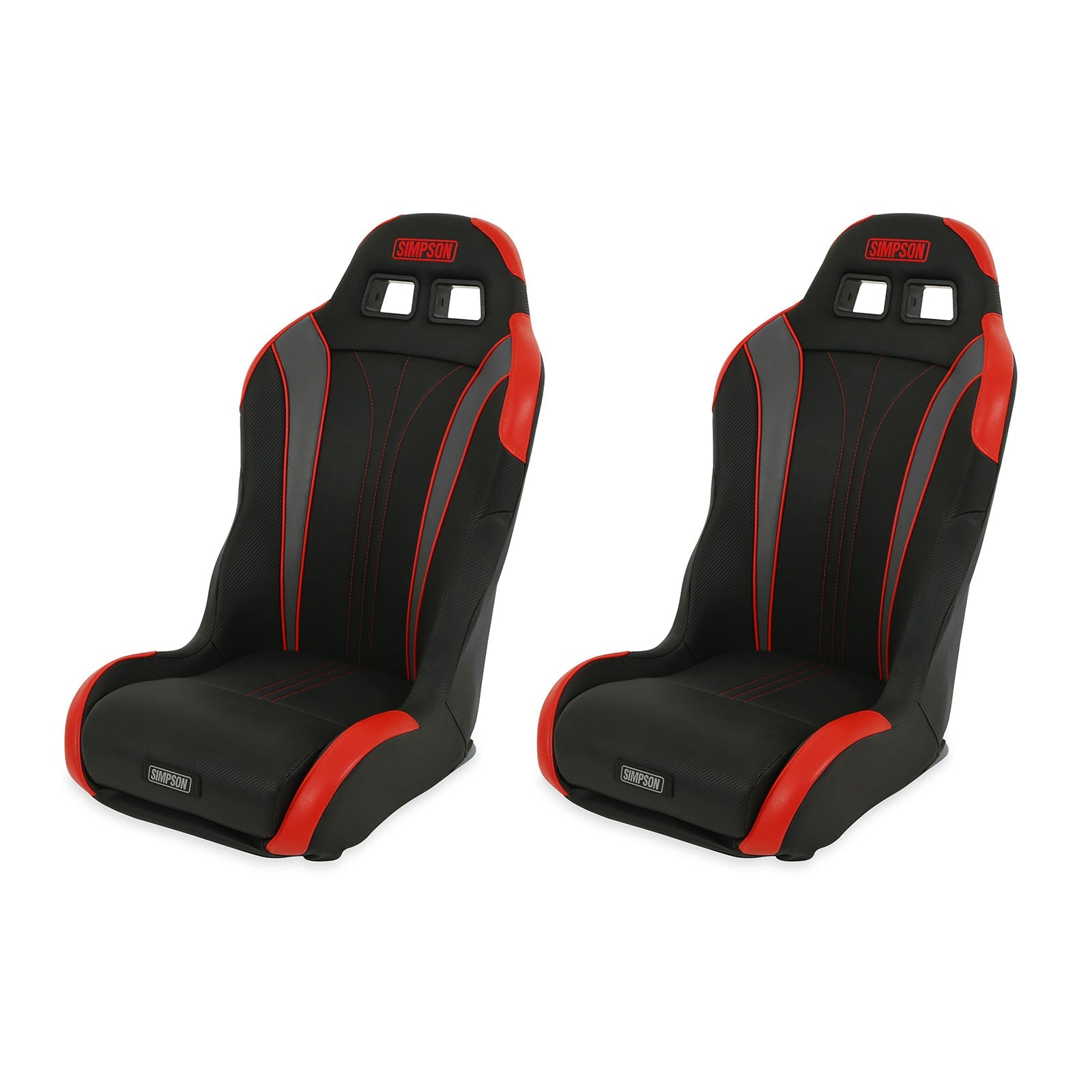 Simpson Racing Vortex Ii Off-Road Suspension Seats Black/Red Pair