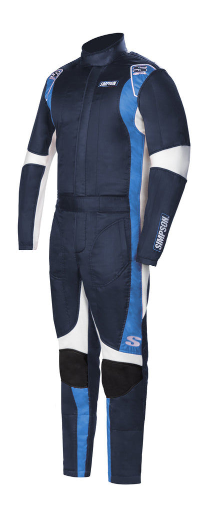 Supercoil Racing Suit - xxl - navy / bush blue / white