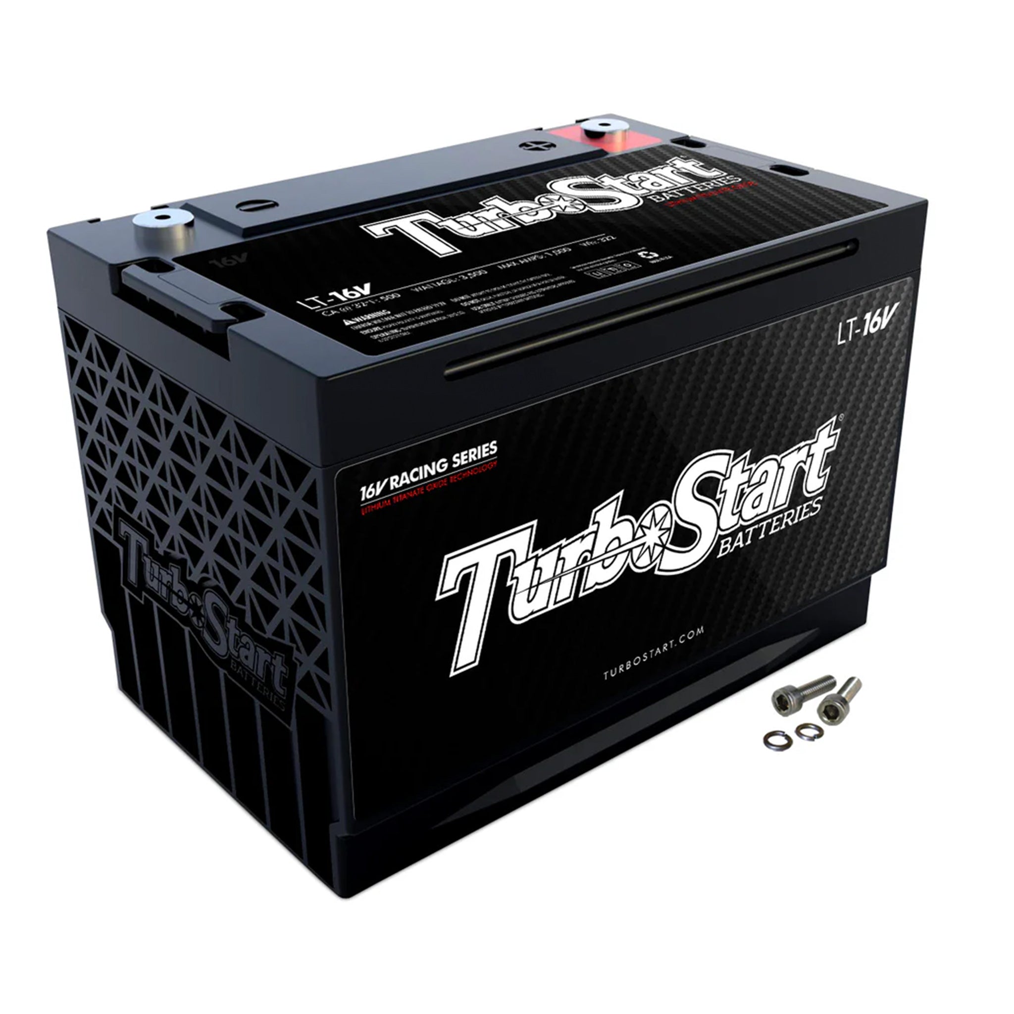 TurboStart LT-16V 16V lightweight AGM racing battery for drag racing, circle track, and high-performance automotive applications