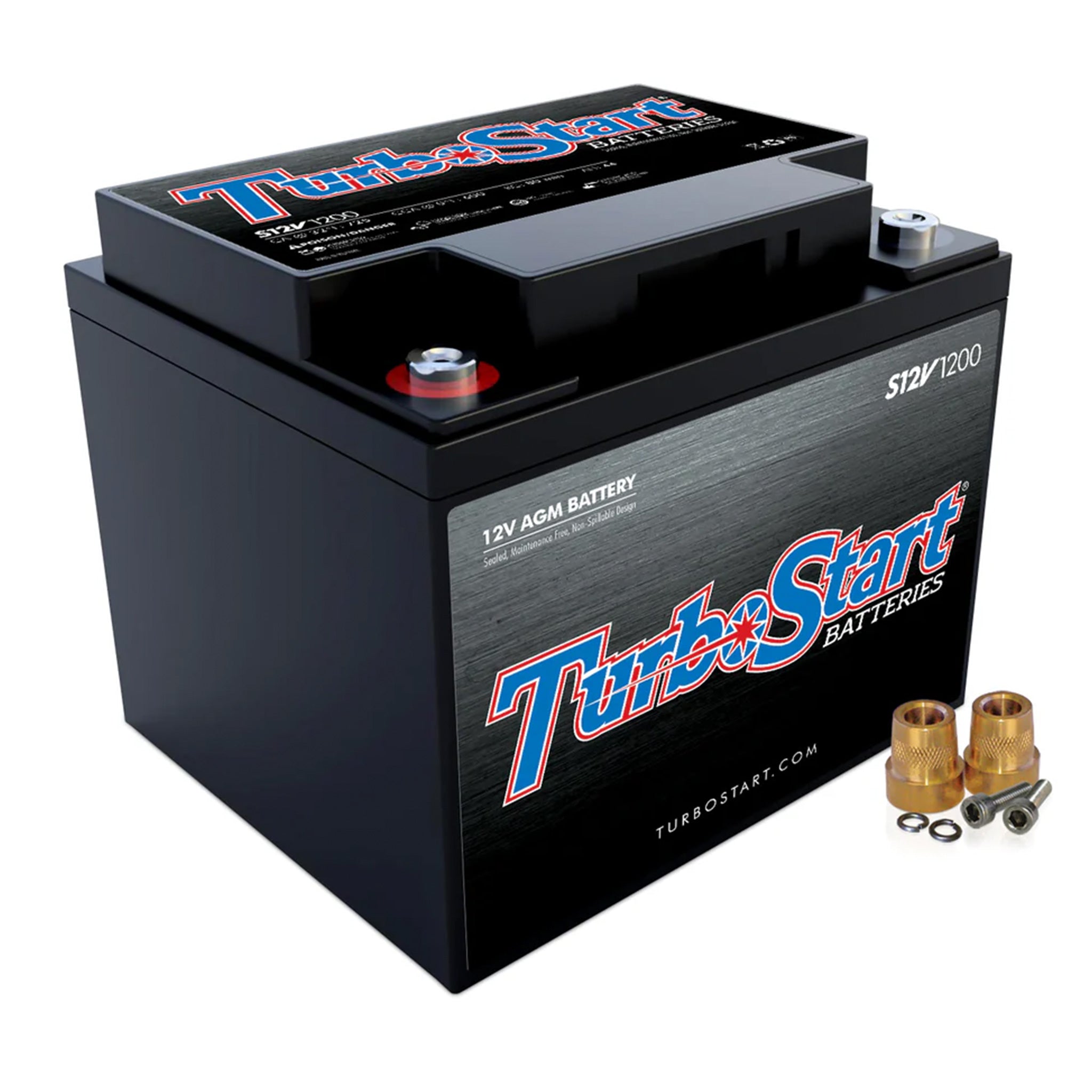 TurboStart S12V1200 12V AGM racing battery for drag racing, circle track, and high-performance automotive applications