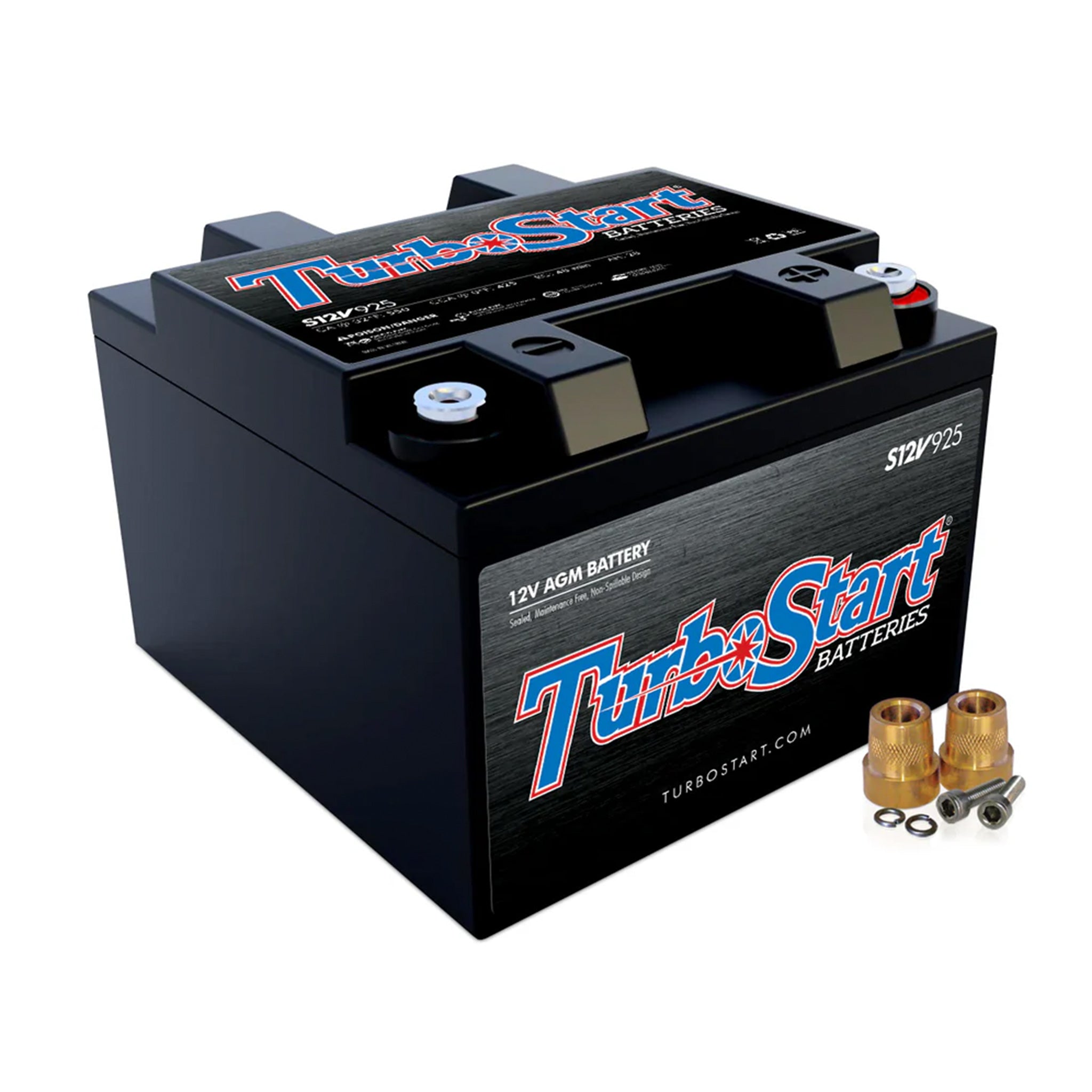 TurboStart S12V925 12V AGM racing battery for drag racing, circle track, and high-performance automotive applications